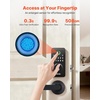 image:imageVEVOR Fingerprint Door Lock Electronic Biometric Deadbolt with Pioneering EasyGrip Design Auto Locking OneTime Code AntiPeeking Password Keyless Entry Door Lock for Home Apartment SilverBlack