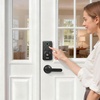 image:imageVEVOR Fingerprint Door Lock Electronic Biometric Deadbolt with Pioneering EasyGrip Design Auto Locking OneTime Code AntiPeeking Password Keyless Entry Door Lock for Home Apartment SilverBlack