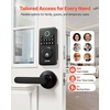 image:imageVEVOR Fingerprint Door Lock Electronic Biometric Deadbolt with Pioneering EasyGrip Design Auto Locking OneTime Code AntiPeeking Password Keyless Entry Door Lock for Home Apartment SilverBlack