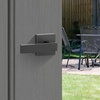 image:imageVEVOR Front Door Handle Square Entry Handle Set with Lever No Lock Adjustable Hole Space Zinc Alloy DieCasting Reversible for Right and Left Handed Entrance and Front Doors Matte BlackMatte Black