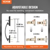 image:imageVEVOR Front Door Handle Square Entry Handle Set with Lever No Lock Adjustable Hole Space Zinc Alloy DieCasting Reversible for Right and Left Handed Entrance and Front Doors Matte BlackMatte BlackWith lock