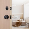 image:imageVEVOR Front Door Handle Square Entry Handle Set with Lever No Lock Adjustable Hole Space Zinc Alloy DieCasting Reversible for Right and Left Handed Entrance and Front Doors Matte BlackMatte BlackWith lock