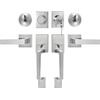 image:imageVEVOR Front Door Handle Square Entry Handle Set with Lever No Lock Adjustable Hole Space Zinc Alloy DieCasting Reversible for Right and Left Handed Entrance and Front Doors Matte BlackSatin NickelWith lock