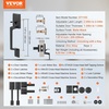 image:imageVEVOR Front Door Handle Square Entry Handle Set with Lever No Lock Adjustable Hole Space Zinc Alloy DieCasting Reversible for Right and Left Handed Entrance and Front Doors Matte BlackMatte BlackWith lock