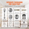 image:imageVEVOR Front Door Handle Square Entry Handle Set with Lever No Lock Adjustable Hole Space Zinc Alloy DieCasting Reversible for Right and Left Handed Entrance and Front Doors Matte BlackSatin NickelWith lock