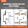 image:imageVEVOR Front Door Handle Square Entry Handle Set with Lever No Lock Adjustable Hole Space Zinc Alloy DieCasting Reversible for Right and Left Handed Entrance and Front Doors Matte BlackMatte BlackWith lock