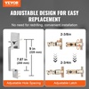 image:imageVEVOR Front Door Handle Square Entry Handle Set with Lever No Lock Adjustable Hole Space Zinc Alloy DieCasting Reversible for Right and Left Handed Entrance and Front Doors Matte BlackSatin NickelWith lock