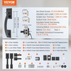 image:imageVEVOR Front Door Handle Square Entry Handle Set with Lever No Lock Adjustable Hole Space Zinc Alloy DieCasting Reversible for Right and Left Handed Entrance and Front Doors Matte BlackMatte BlackWith lock