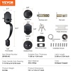 image:imageVEVOR Front Door Handle Square Entry Handle Set with Lever No Lock Adjustable Hole Space Zinc Alloy DieCasting Reversible for Right and Left Handed Entrance and Front Doors Matte BlackBronzeWith lock