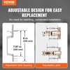 image:imageVEVOR Front Door Handle Square Entry Handle Set with Lever No Lock Adjustable Hole Space Zinc Alloy DieCasting Reversible for Right and Left Handed Entrance and Front Doors Matte BlackSatin NickelWith lock
