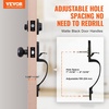 image:imageVEVOR Front Door Handle Square Entry Handle Set with Lever No Lock Adjustable Hole Space Zinc Alloy DieCasting Reversible for Right and Left Handed Entrance and Front Doors Matte BlackMatte BlackWith lock