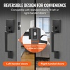 image:imageVEVOR Front Door Handle Square Entry Handle Set with Lever No Lock Adjustable Hole Space Zinc Alloy DieCasting Reversible for Right and Left Handed Entrance and Front Doors Matte BlackMatte Black