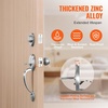 image:imageVEVOR Front Door Handle Square Entry Handle Set with Lever No Lock Adjustable Hole Space Zinc Alloy DieCasting Reversible for Right and Left Handed Entrance and Front Doors Matte BlackSatin NickelWith lock