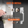 image:imageVEVOR Front Door Handle Square Entry Handle Set with Lever No Lock Adjustable Hole Space Zinc Alloy DieCasting Reversible for Right and Left Handed Entrance and Front Doors Matte BlackMatte Black