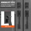 image:imageVEVOR Front Door Handle Square Entry Handle Set with Lever No Lock Adjustable Hole Space Zinc Alloy DieCasting Reversible for Right and Left Handed Entrance and Front Doors Matte BlackMatte BlackWith lock