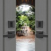 image:imageVEVOR Front Door Handle Square Entry Handle Set with Lever No Lock Adjustable Hole Space Zinc Alloy DieCasting Reversible for Right and Left Handed Entrance and Front Doors Matte BlackMatte BlackWith lock