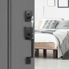 image:imageVEVOR Front Door Handle Square Entry Handle Set with Lever No Lock Adjustable Hole Space Zinc Alloy DieCasting Reversible for Right and Left Handed Entrance and Front Doors Matte BlackMatte Black