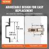 image:imageVEVOR Front Door Handle Square Entry Handle Set with Lever No Lock Adjustable Hole Space Zinc Alloy DieCasting Reversible for Right and Left Handed Entrance and Front Doors Matte BlackMatte Black