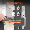 image:imageVEVOR Front Door Handle Square Entry Handle Set with Lever No Lock Adjustable Hole Space Zinc Alloy DieCasting Reversible for Right and Left Handed Entrance and Front Doors Matte BlackSatin NickelWith lock