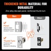 image:imageVEVOR Front Door Handle Square Entry Handle Set with Lever No Lock Adjustable Hole Space Zinc Alloy DieCasting Reversible for Right and Left Handed Entrance and Front Doors Matte BlackSatin NickelWith lock