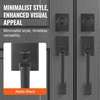 image:imageVEVOR Front Door Handle Square Entry Handle Set with Lever No Lock Adjustable Hole Space Zinc Alloy DieCasting Reversible for Right and Left Handed Entrance and Front Doors Matte BlackMatte BlackWith lock