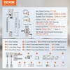 image:imageVEVOR Front Door Handle Square Entry Handle Set with Lever No Lock Adjustable Hole Space Zinc Alloy DieCasting Reversible for Right and Left Handed Entrance and Front Doors Matte BlackSatin NickelWith lock