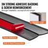 image:imageVEVOR Garage Door Seal Top and Sides Seal Strip 20 FT Universal Weather Stripping Replacement Soft and Hard Composite Weatherproofing Garage Door TPE Seals with Adhesive Backed and Screws Black20 FT