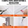 image:imageVEVOR Garage Door Seal Top and Sides Seal Strip 20 FT Universal Weather Stripping Replacement Soft and Hard Composite Weatherproofing Garage Door TPE Seals with Adhesive Backed and Screws Black34 FT