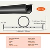 image:imageVEVOR Garage Door Seals Bottom Rubber U Shape O Ring Garage Door Weather Stripping Universal Weatherproof Threshold Buffering Sealing Rubber 516 inch TEnds and 3 34 inch Width 20 Ft Black20 Ft