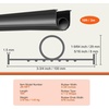 image:imageVEVOR Garage Door Seals Bottom Rubber U Shape O Ring Garage Door Weather Stripping Universal Weatherproof Threshold Buffering Sealing Rubber 516 inch TEnds and 3 34 inch Width 20 Ft Black10 Ft