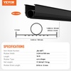 image:imageVEVOR Garage Door Threshold and Bottom Seals Kit 10 FT U ShapeO Ring Universal Garage Door Bottom Seal Weatherstrip PVC Combine with Weatherproof Garage Threshold Seal Strip with Adhesive Black16 FT