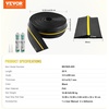 image:imageVEVOR Garage Door Threshold and Bottom Seals Kit 10 FT U ShapeO Ring Universal Garage Door Bottom Seal Weatherstrip PVC Combine with Weatherproof Garage Threshold Seal Strip with Adhesive Black20 Ft