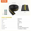 image:imageVEVOR Garage Door Threshold and Bottom Seals Kit 10 FT U ShapeO Ring Universal Garage Door Bottom Seal Weatherstrip PVC Combine with Weatherproof Garage Threshold Seal Strip with Adhesive Black165 Feet