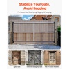 image:imageVEVOR Gate Building Kit Fits 60 to 96 in Wide Openings Up from 6 to 7 ft High Fence Adjustable Gate Building Kit Anti Sag Full Gate Frame Kit with Latch Lock Screw for Wooden Fence Iron Black6096 wide openings  45 high