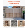 image:imageVEVOR Gate Building Kit Fits 60 to 96 in Wide Openings Up from 6 to 7 ft High Fence Adjustable Gate Building Kit Anti Sag Full Gate Frame Kit with Latch Lock Screw for Wooden Fence Iron Black3660 wide openings  67 high