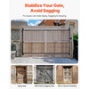 image:imageVEVOR Gate Building Kit Fits 60 to 96 in Wide Openings Up from 6 to 7 ft High Fence Adjustable Gate Building Kit Anti Sag Full Gate Frame Kit with Latch Lock Screw for Wooden Fence Iron Black4072 wide openings  45 high