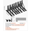 image:imageVEVOR Gate Corner Brace Bracket 2 Sets Anti Sag Gate Frame Hardware Kit Gate Frame Brace Bracket with Latch Lock Screws for Shed Doors Corral Gates Driveway Gates Stable Gates Iron Black2 Sets