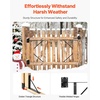 image:imageVEVOR Gate Corner Brace Bracket 2 Sets Anti Sag Gate Frame Hardware Kit Gate Frame Brace Bracket with Latch Lock Screws for Shed Doors Corral Gates Driveway Gates Stable Gates Iron Black1 Set