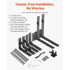 image:imageVEVOR Gate Corner Brace Bracket 2 Sets Anti Sag Gate Frame Hardware Kit Gate Frame Brace Bracket with Latch Lock Screws for Shed Doors Corral Gates Driveway Gates Wood Windows Iron Black1 Set