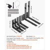image:imageVEVOR Gate Corner Brace Bracket 2 Sets Anti Sag Gate Frame Hardware Kit Gate Frame Brace Bracket with Latch Lock Screws for Shed Doors Corral Gates Driveway Gates Wood Windows Iron Black1 Set