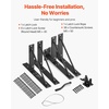 image:imageVEVOR Gate Corner Brace Bracket 2 Sets Anti Sag Gate Frame Hardware Kit Gate Frame Brace Bracket with Latch Lock Screws for Shed Doors Corral Gates Driveway Gates Stable Gates Iron Black1 Set