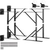 image:imageVEVOR Gate Corner Brace Bracket 2 Sets Anti Sag Gate Frame Hardware Kit Gate Frame Brace Bracket with Latch Lock Screws for Shed Doors Corral Gates Driveway Gates Stable Gates Iron Black2 Sets