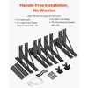image:imageVEVOR Gate Corner Brace Bracket 2 Sets Anti Sag Gate Frame Hardware Kit Gate Frame Brace Bracket with Latch Lock Screws for Shed Doors Corral Gates Driveway Gates Stable Gates Iron Black2 Sets