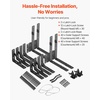 image:imageVEVOR Gate Corner Brace Bracket 2 Sets Anti Sag Gate Frame Hardware Kit Gate Frame Brace Bracket with Latch Lock Screws for Shed Doors Corral Gates Driveway Gates Wood Windows Iron Black2 Sets