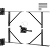 image:imageVEVOR Gate Corner Brace Bracket 2 Sets Anti Sag Gate Frame Hardware Kit Gate Frame Brace Bracket with Latch Lock Screws for Shed Doors Corral Gates Driveway Gates Stable Gates Iron Black1 Set