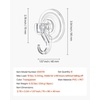 image:imageVEVOR Heavy Duty Suction Cups 6 Pack 10 LBS Vacuum Holder Clear Hooks Reusable NonSlip Shower Hooks for Towel Loofah Strong Wall Mount for Bathroom Kitchen Window Glass