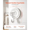 image:imageVEVOR Heavy Duty Suction Cups 6 Pack 10 LBS Vacuum Holder Clear Hooks Reusable NonSlip Shower Hooks for Towel Loofah Strong Wall Mount for Bathroom Kitchen Window Glass