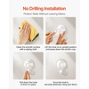image:imageVEVOR Heavy Duty Suction Cups 6 Pack 10 LBS Vacuum Holder Clear Hooks Reusable NonSlip Shower Hooks for Towel Loofah Strong Wall Mount for Bathroom Kitchen Window Glass