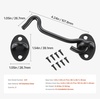 image:imageVEVOR Hook and Eye Gate Latch 2 Pack Barn Door Latch Hook with Mounting Screws Stainless Steel Hook and Eye Latch Hook Lock for Sliding Barn Door Cabinet Window Gate Fence Bathroom Black2 Pack
