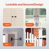 image:imageVEVOR Hook and Eye Gate Latch 2 Pack Barn Door Latch Hook with Mounting Screws Stainless Steel Hook and Eye Latch Hook Lock for Sliding Barn Door Cabinet Window Gate Fence Bathroom Black2 Pack